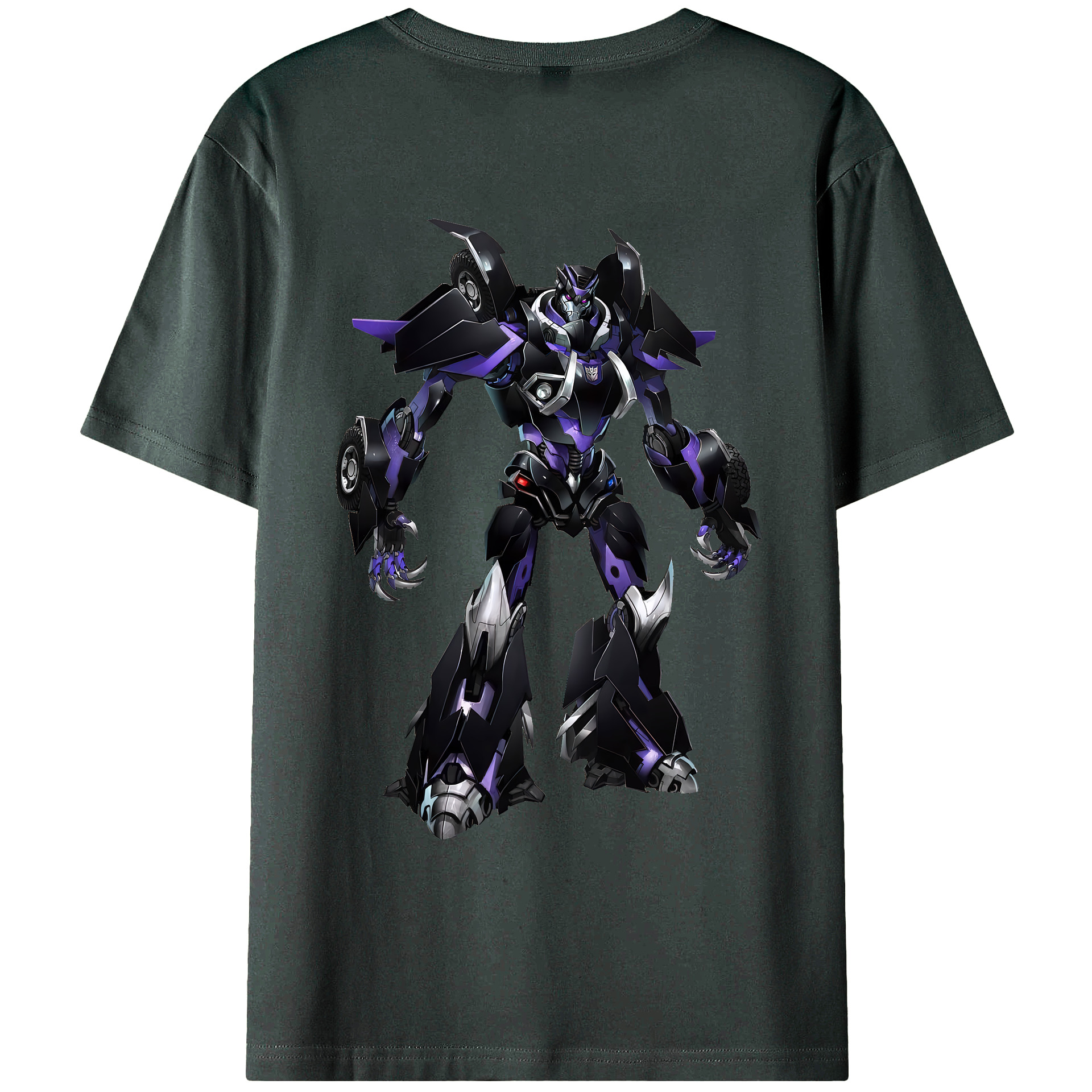 （画像用） Transformers トランスフォーマー 綿100％ メンズ半袖Tシャツ（バックプリント） 通気性
